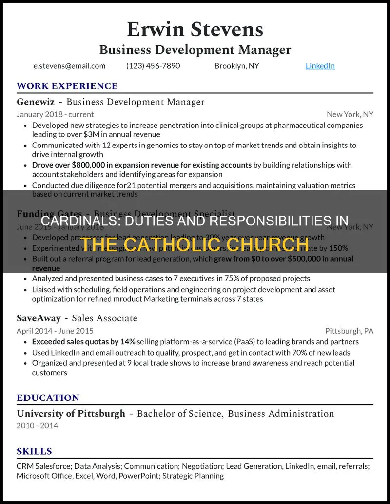 what are the duties of a catholic cardinal