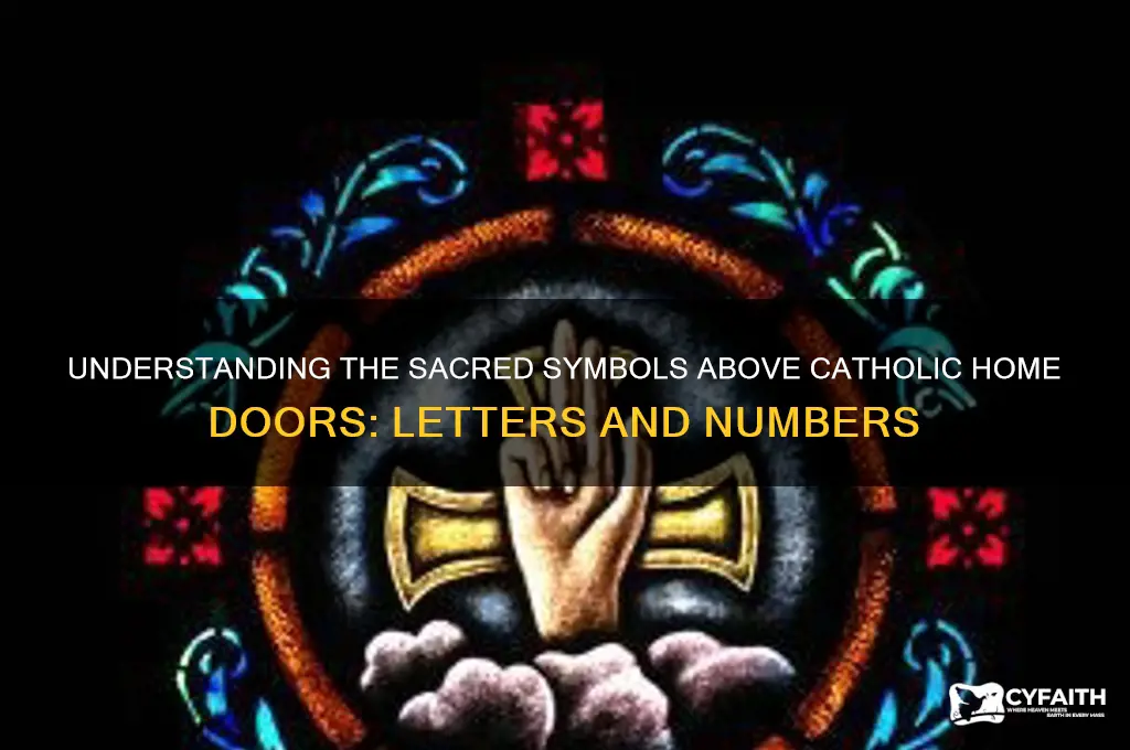 what are the letters and number above catholic home doors