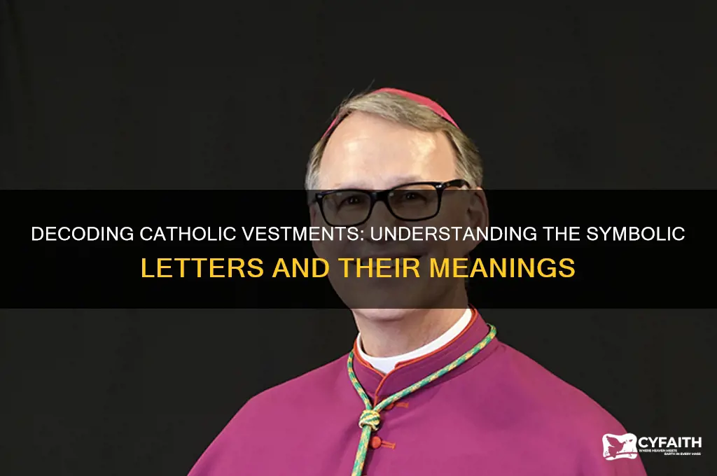 what are the letters on catholic vestmenrs