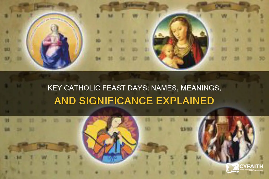 what are the most important catholic feast days called