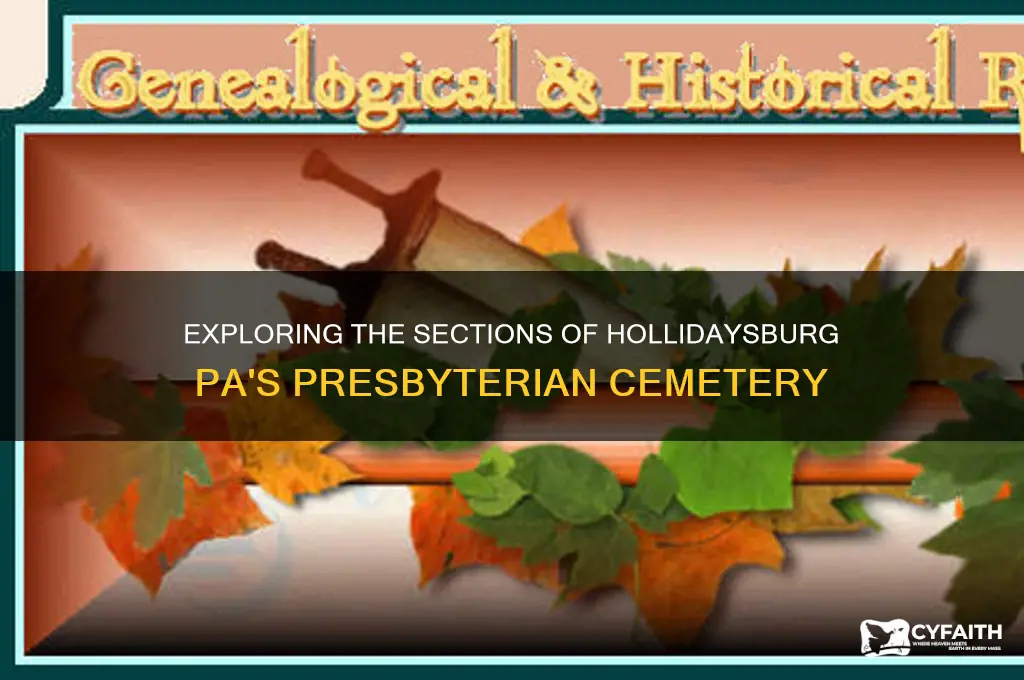 what are the sections for presbyterian cemetery hollidaysburg pa