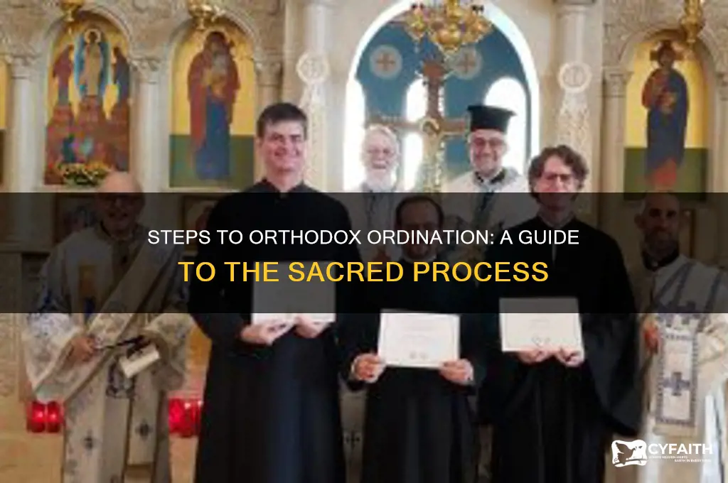 what are the steps towards ordination in orthodox church
