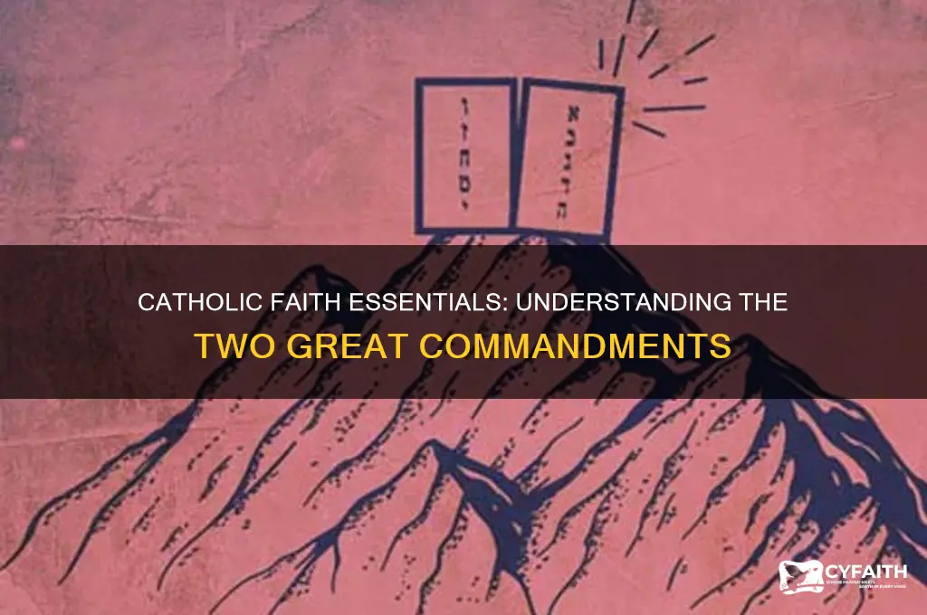 what are the two great commandments catholic
