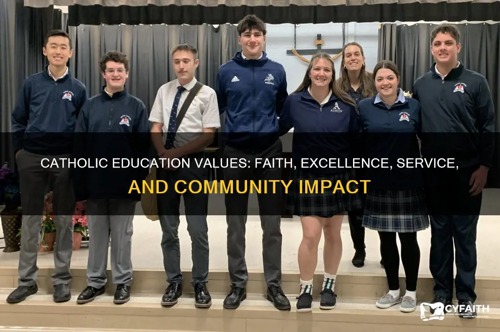 what are the values of catholic education