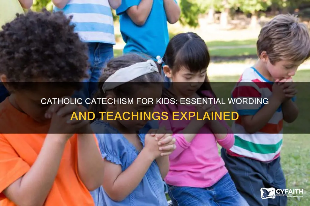 what are the wording for catholic catechism for children