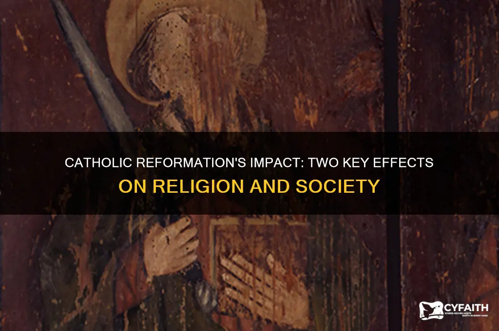 what are two effects of the catholic reformation