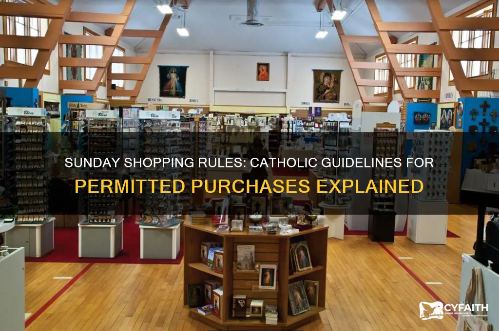 what are you permitted to buy and sunday and catholic