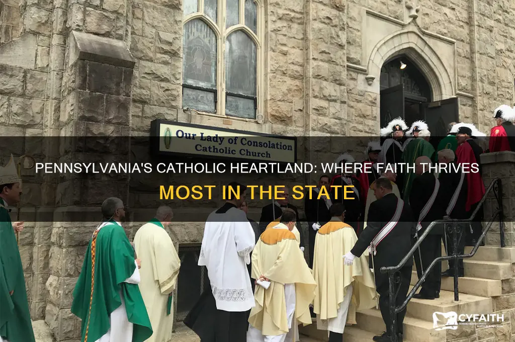 what area is the highest number of catholics in pennsylvania
