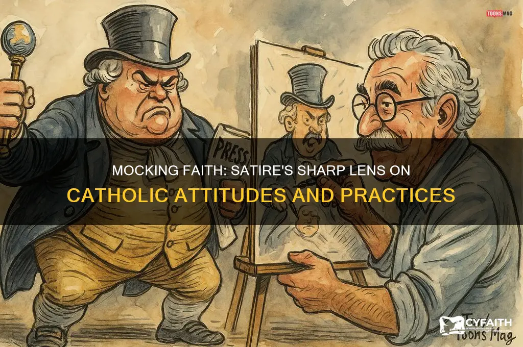 what attitudes toward catholic are being saterized