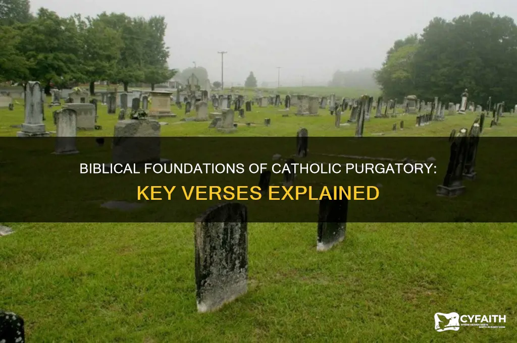 what biblibal verses do catholics get purgatory from