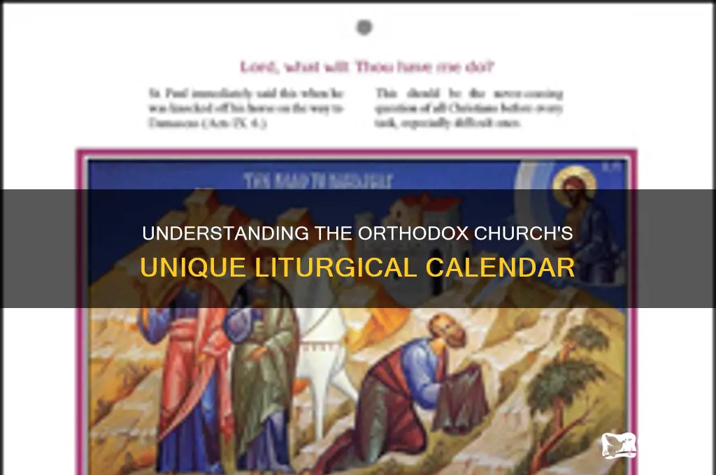 what calendar does the orthodox church use