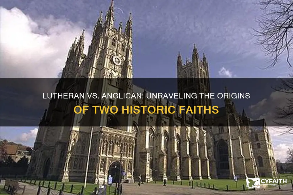 what came first lutheran or anglican