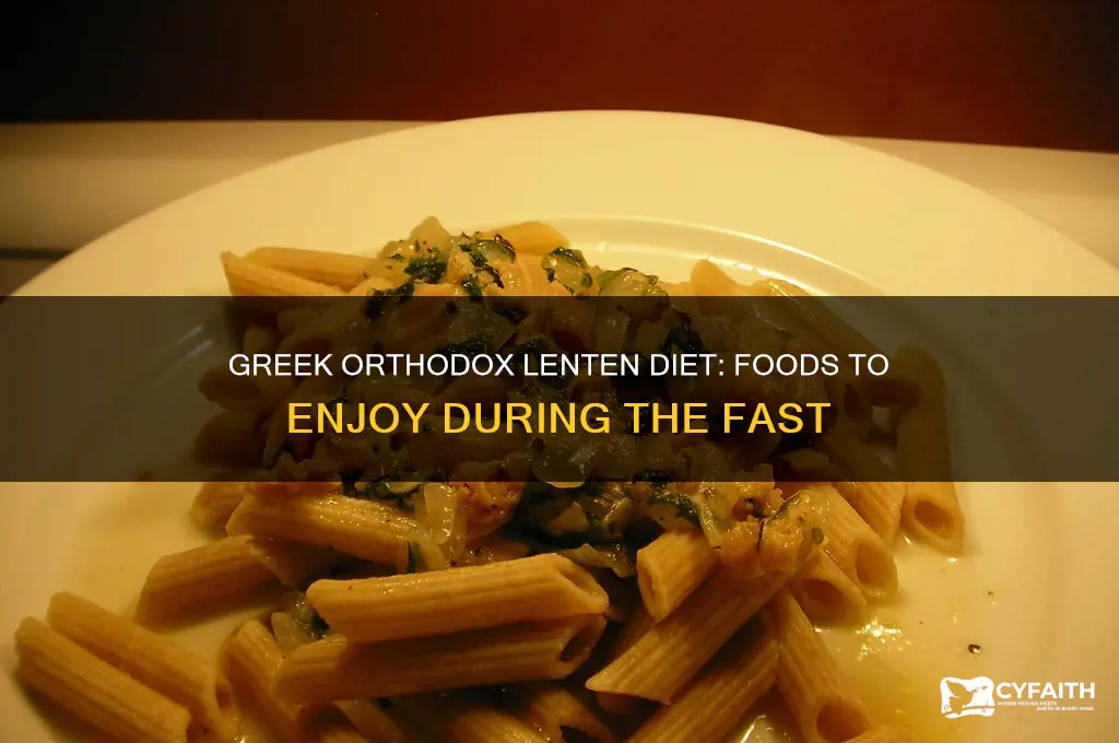 what can greek orthodox eat during lent