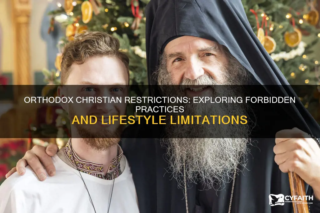 what can orthodox christian not do