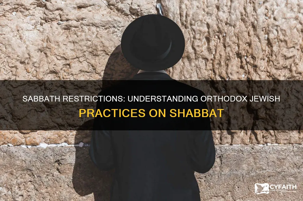 what can orthodox jews not do on the sabbath