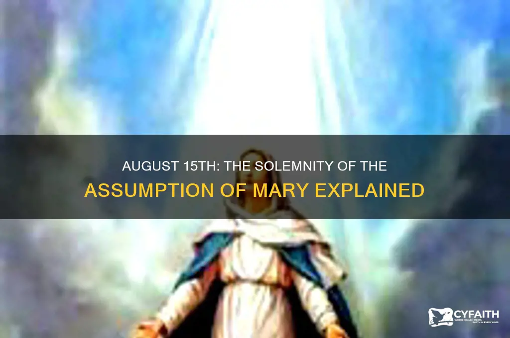 what catholic celebration is on august 15