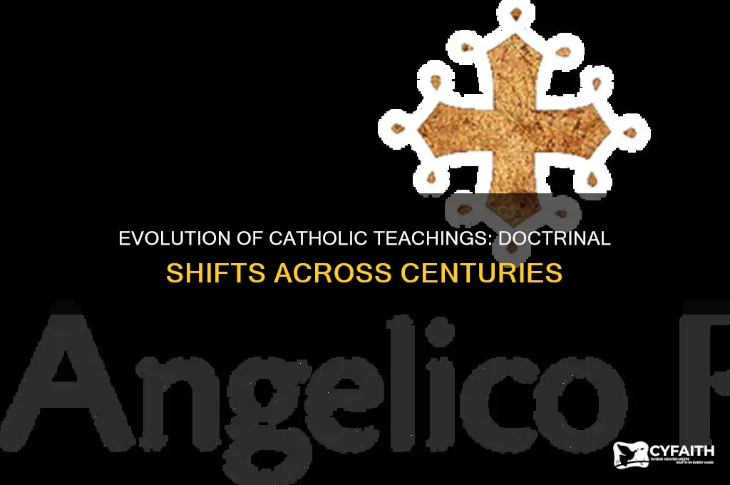 what catholic doctrines have changed over time