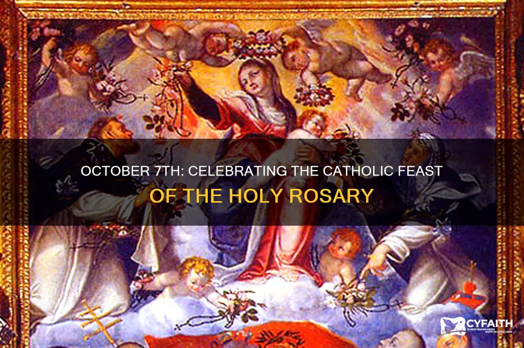 what catholic feast day is on october 7