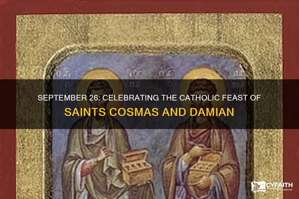 what catholic feast day is on september 26