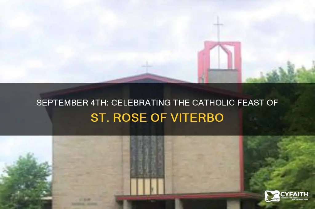 what catholic feast day is on september 4