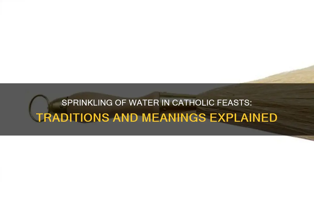 what catholic feasts use sprinkling of water