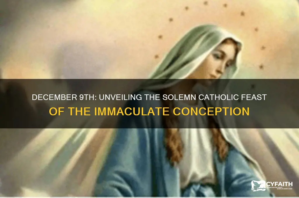 what catholic holiday is december 9th