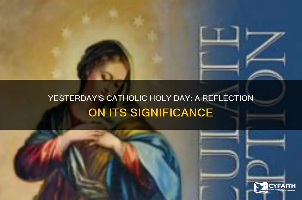 what catholic holy day was yesterday