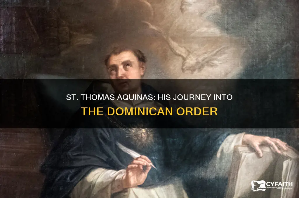 what catholic order did st thomas aquinas join