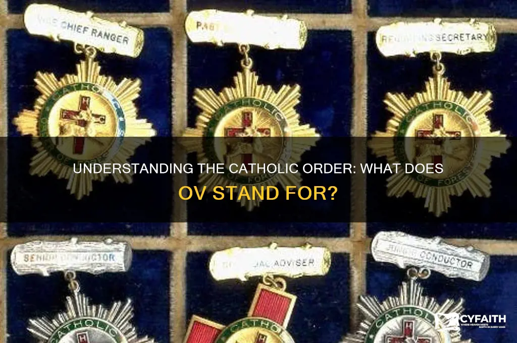 what catholic order does ov stand for