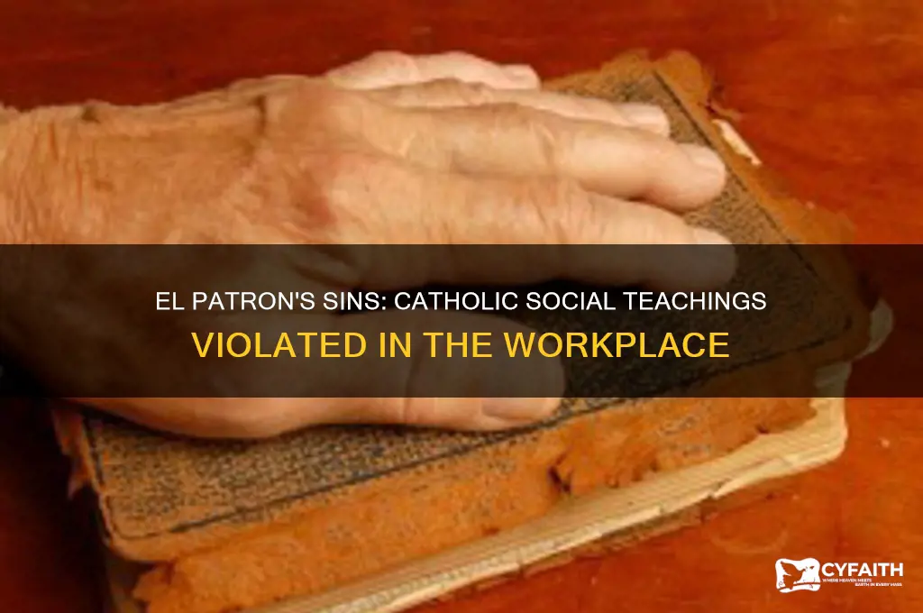 what catholic social teachings does el patron violate