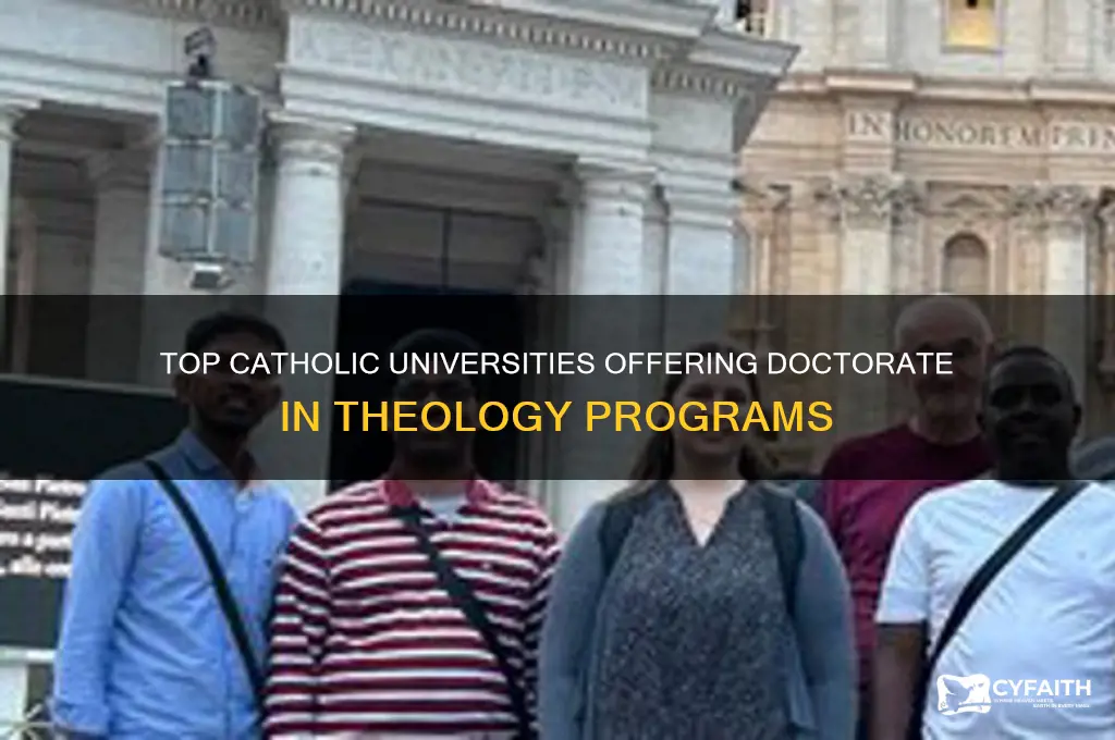 what catholic universities offer a doctorate in theology