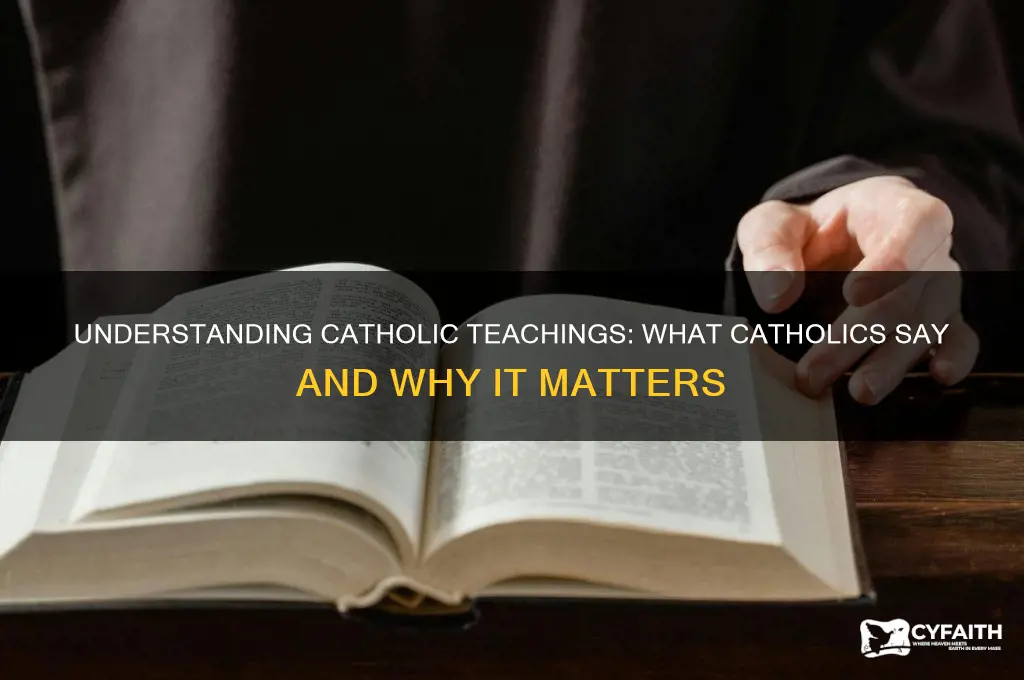 what catholics say