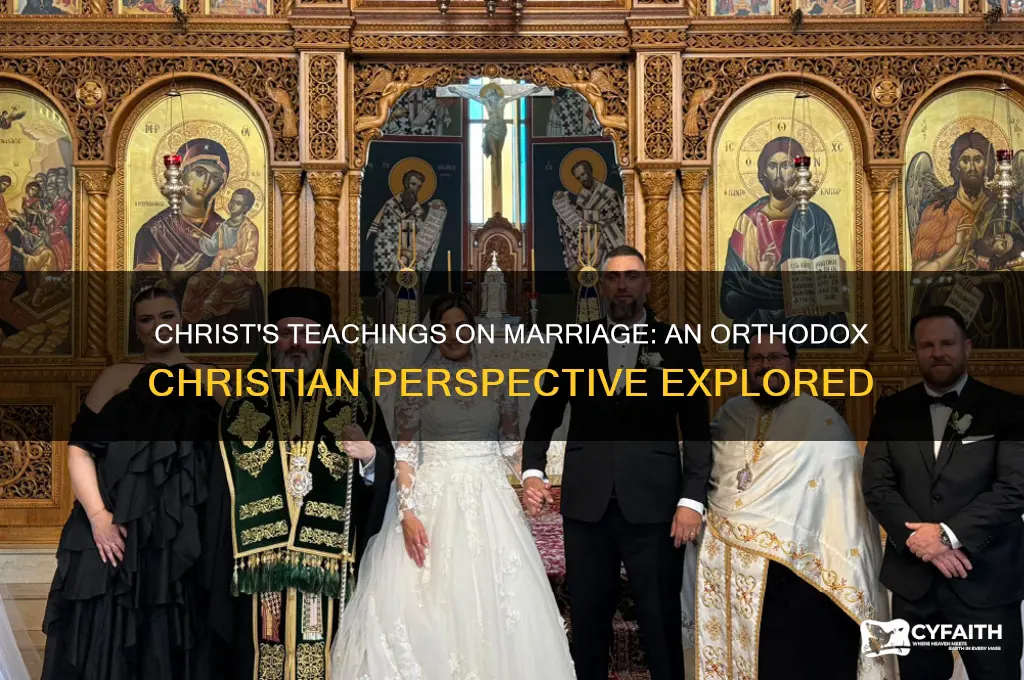 what christ says about marriage orthodox perspective