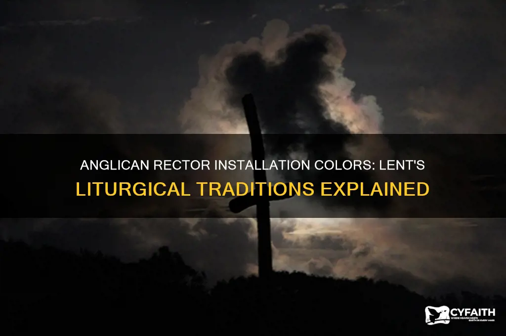 what color is an anglican rector installation during lent