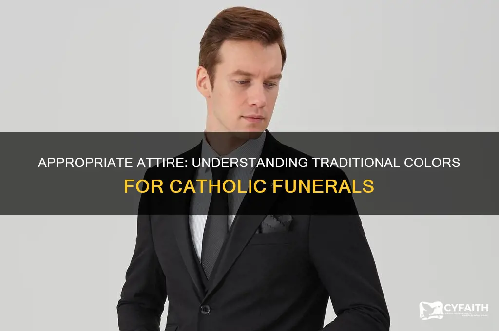 what color people wear to catholic funeral