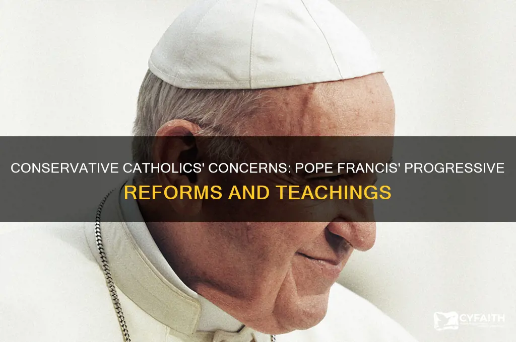 what conservative catholics do not like about the pope