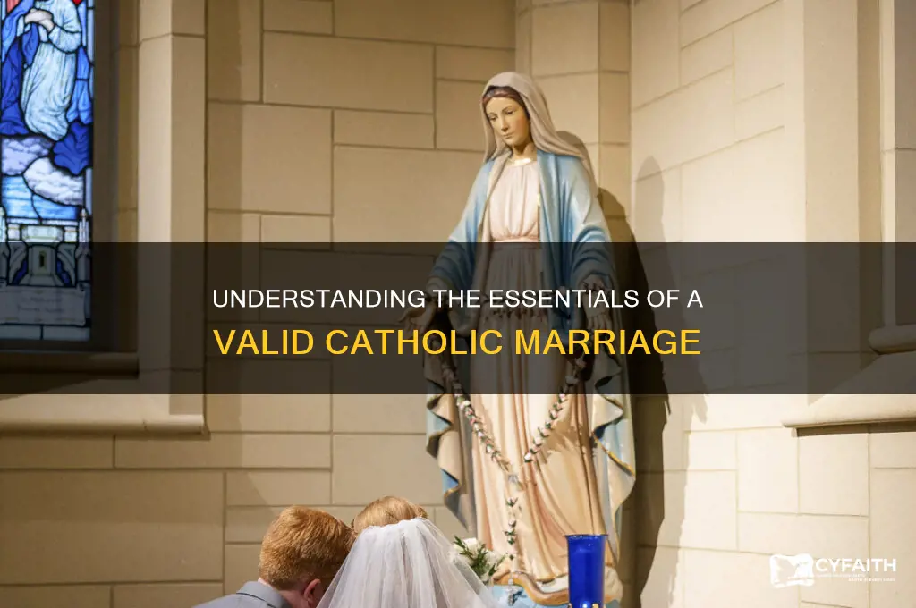 what constitutes a valid catholic marriage