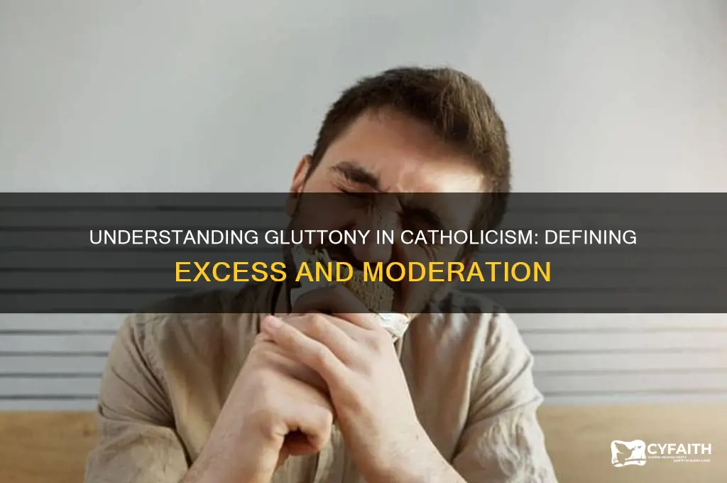 what counts as gluttony catholic