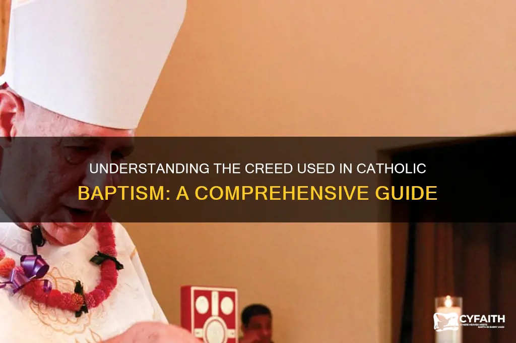 what creed is used at baptism catholic