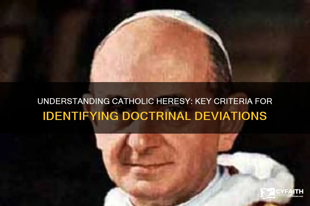 what criteria re needed for heresy catholic