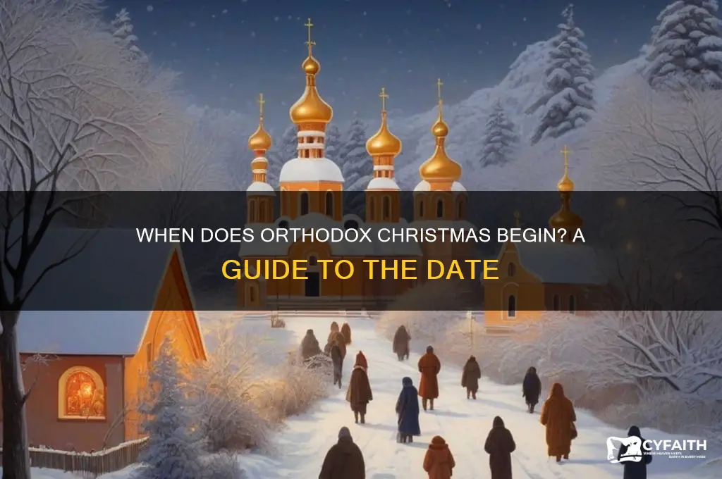 what date do orthodox community begin to celebrate christmas