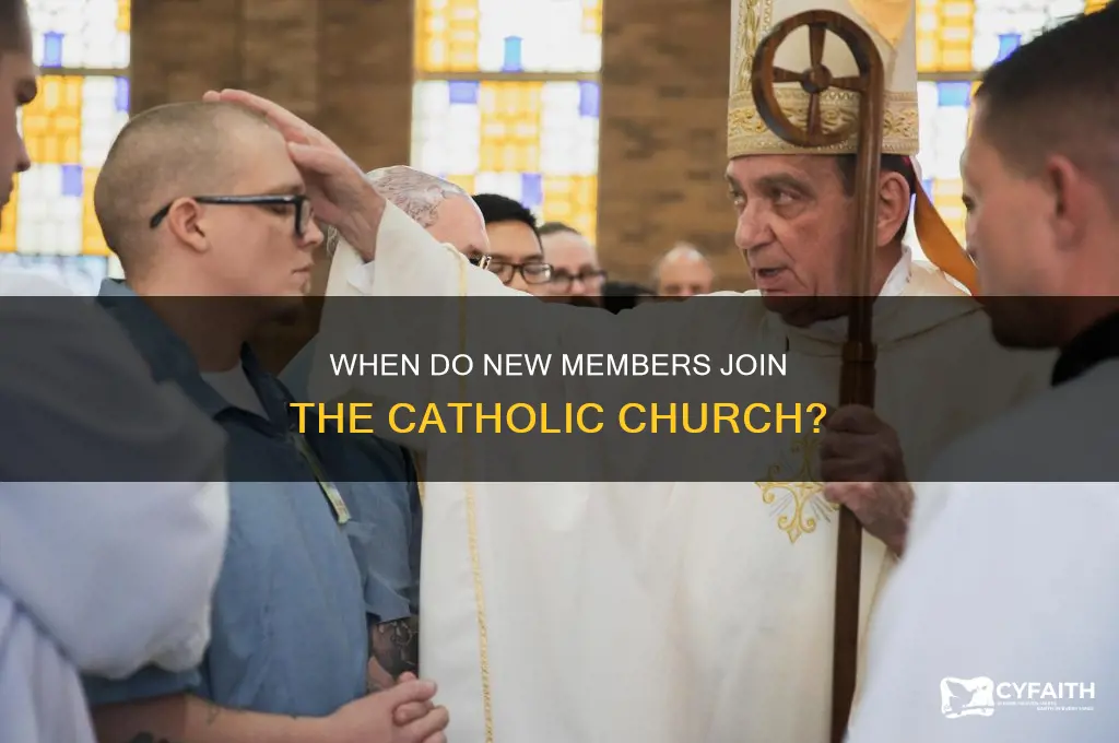 what day are new members initiated into the catholic chcurch