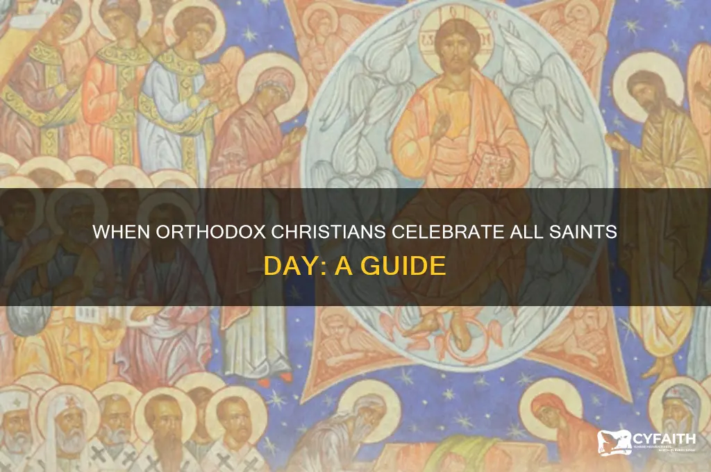 what day is all saints day in the orthodox church