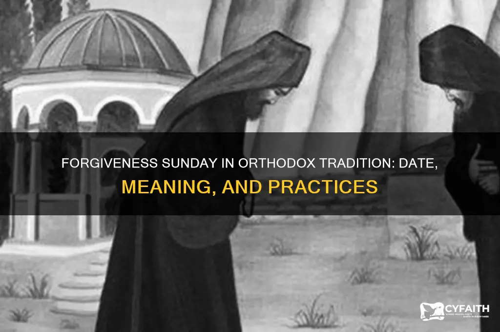 what day is forgiveness sunday orthodox