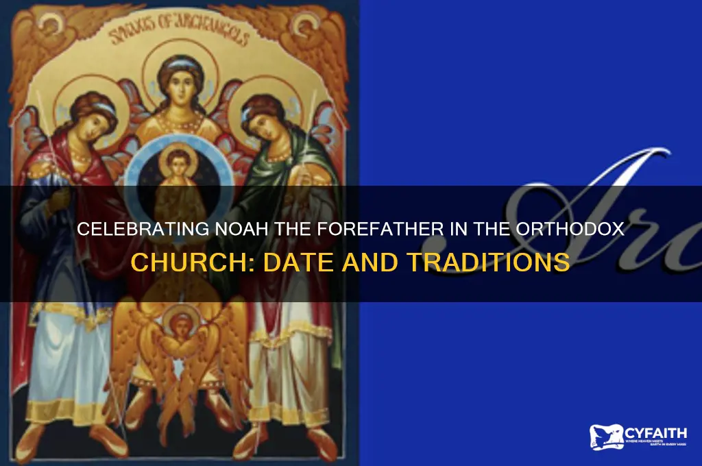 what day is noah the forefather celebrated orthodox church