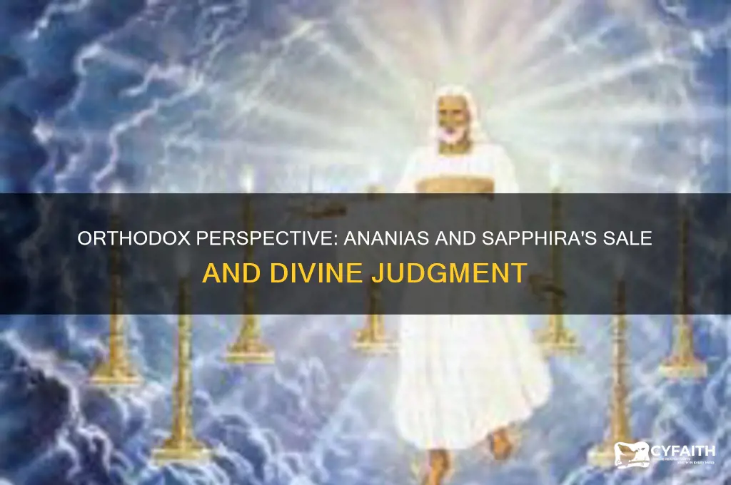 what did ananias and sapphira sell orthodox