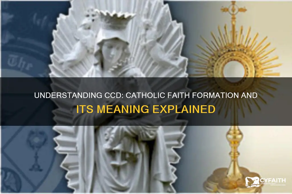 what did ccd stand for in the catholic faith