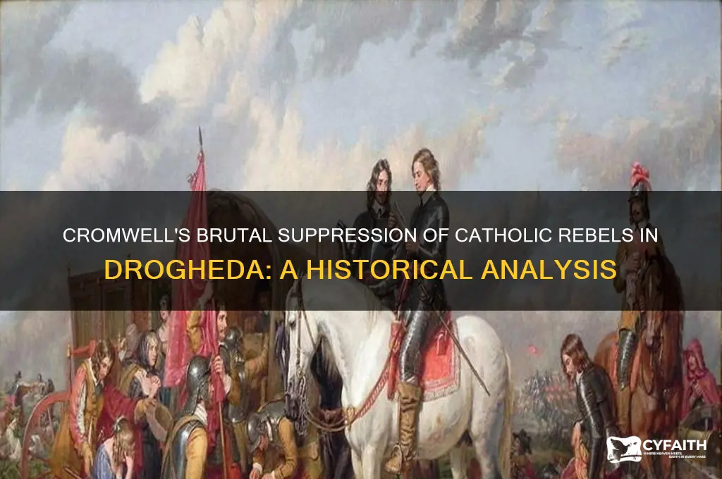 what did cromwell do to the catholic rebels in drogheda
