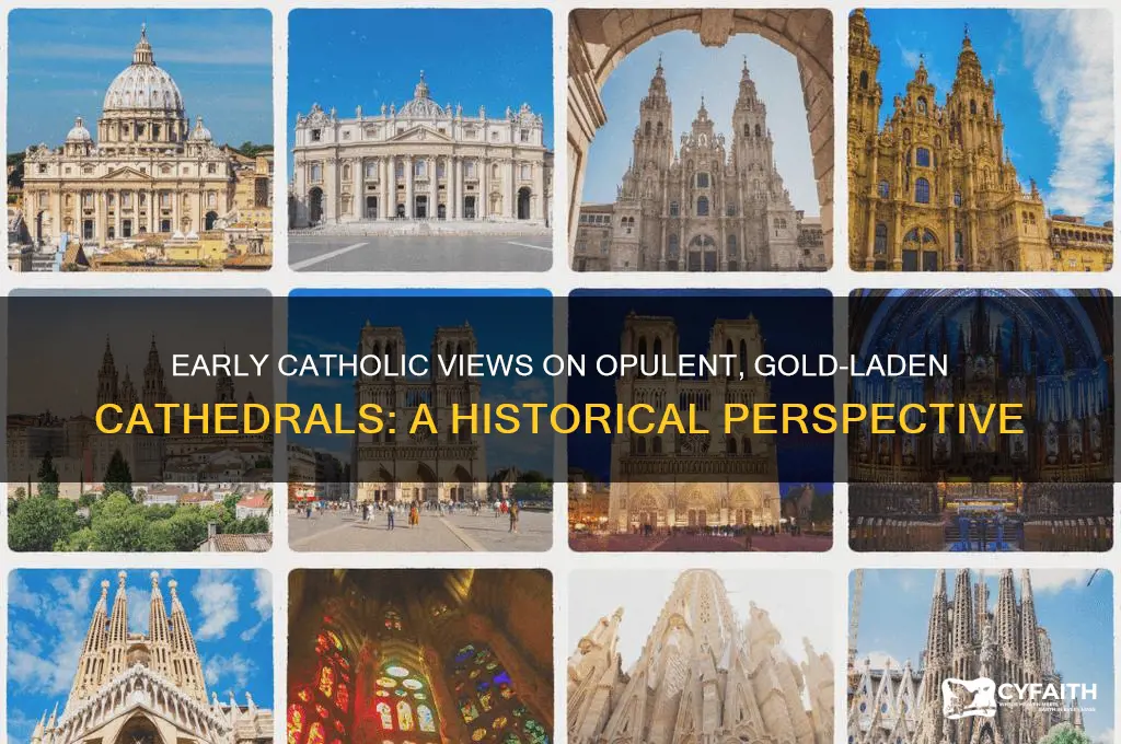 what did early catholics think of gold laden cathedrals