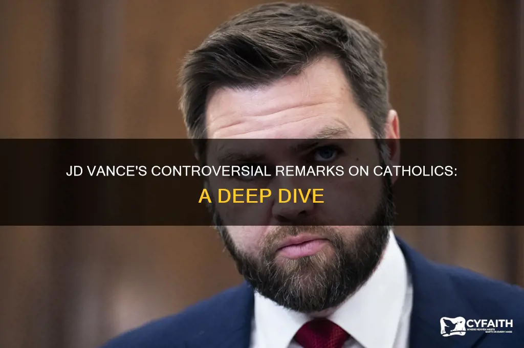 what did jd vance say about catholics